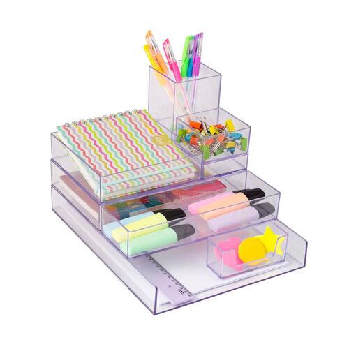 Comprar Kit Organizador de Mesa Maxcril com 8 Peças Cristal - a partir ...