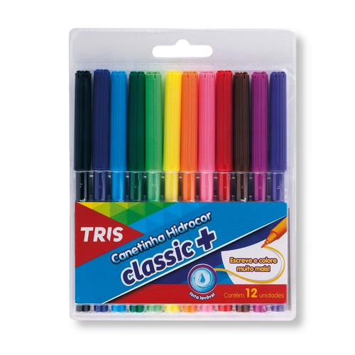 Comprar Caneta Hidrográfica Tris Classic Plus 12 Cores 657714