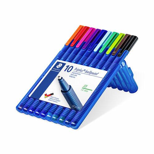 Caneta Esferográfica Staedtler Triplus Ballpoint XB 10 Cores
