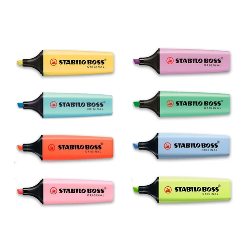 Marca Texto Stabilo Boss Pastel com 8 Cores 70/8-3