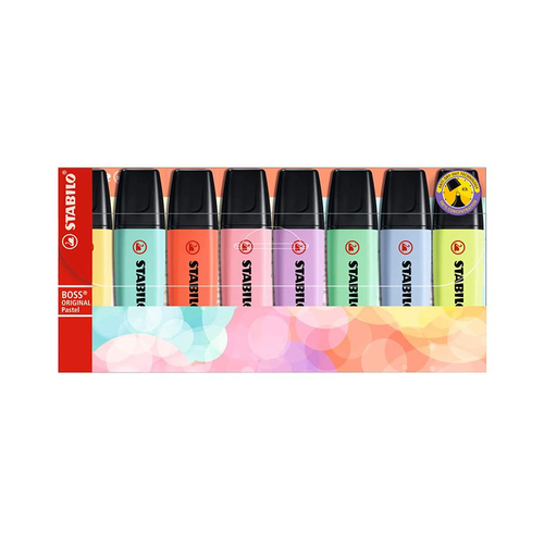 Marca Texto Stabilo Boss Pastel com 8 Cores 70/8-3