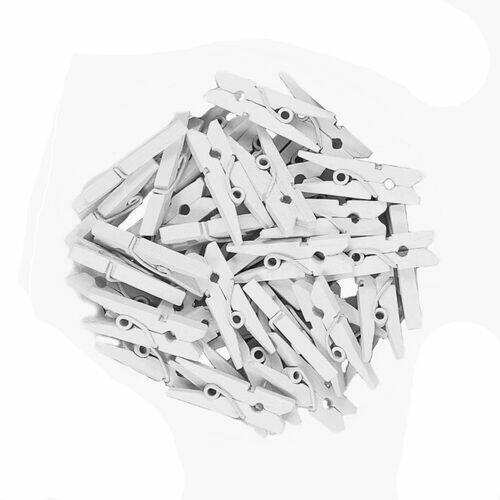Mini Prendedor Madeira 2,5cm com 100 Unidades