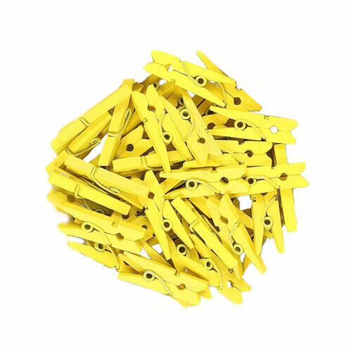 Mini Prendedor Madeira 2,5cm com 100 Unidades