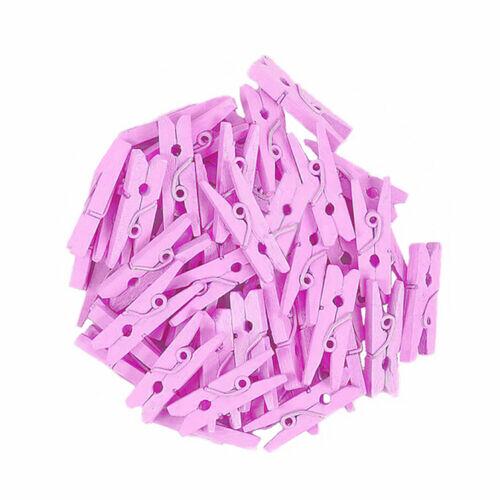 Mini Prendedor Madeira 2,5cm com 100 Unidades