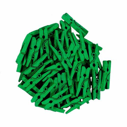 Mini Prendedor Madeira 2,5cm com 100 Unidades