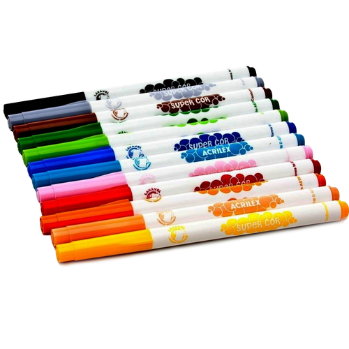 Caneta Hidrográfica Big Acrilex 24 Cores 06924