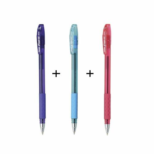 Kit Caneta Esferográfica Pentel Feel-It! 0.7mm BX487 3 Cores