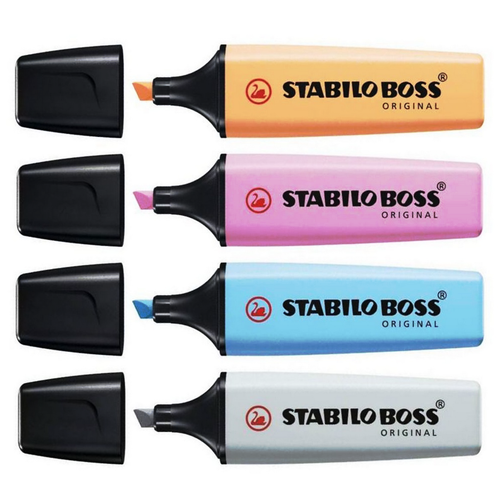 Marca Texto Stabilo Boss com 4 Cores Pastéis 70/4-4