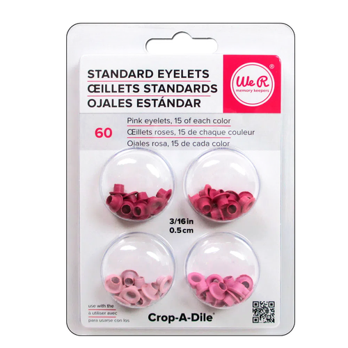 Ilhós Escala de Rosa WeR Crop-A-Dile com 60 Peças