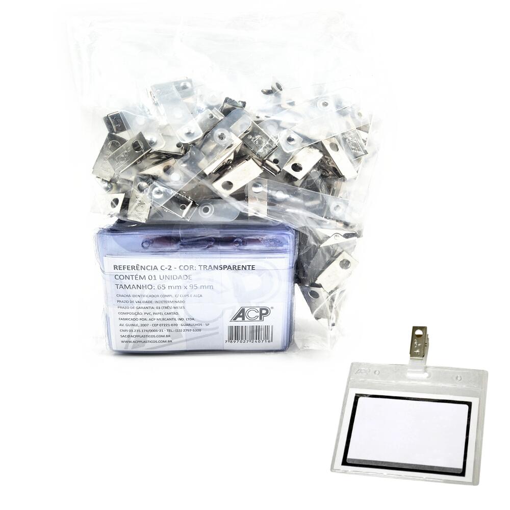 Comprar Crachá Identificador com Clips e Alça Acp 65x95mm C-2 C