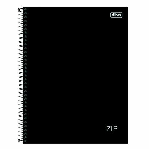 Caderno Universitário Tilibra Espiral 160Fls Zip Preto