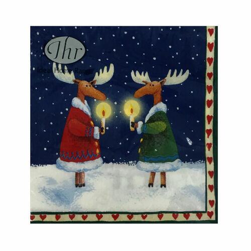 Guardanapo Decoupage IHR Amigos na Neve 33x33cm 20 Unidades