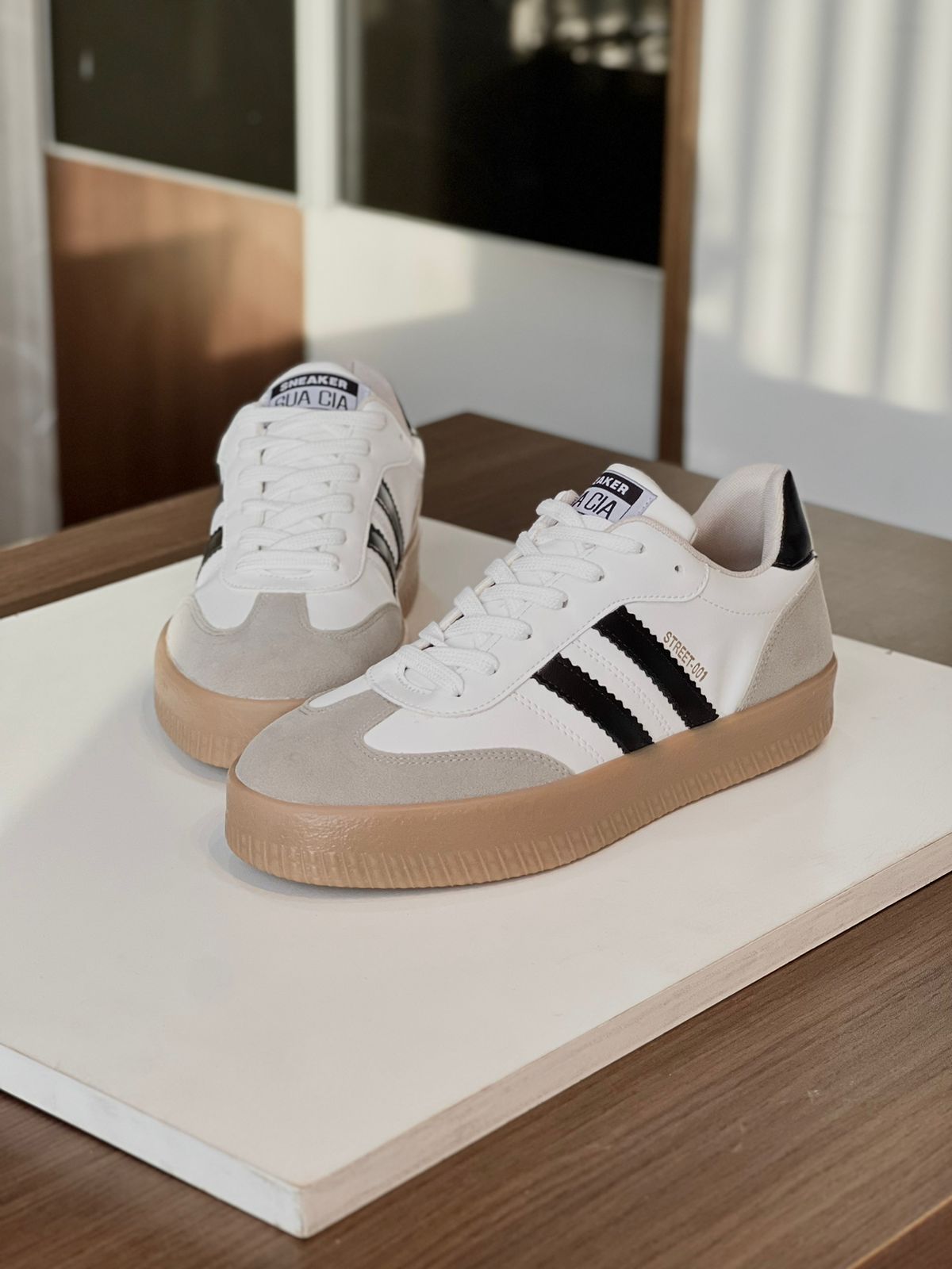 Comprar Tênis casual SUACIA Originals 15600 Branco/Cinza/Preto