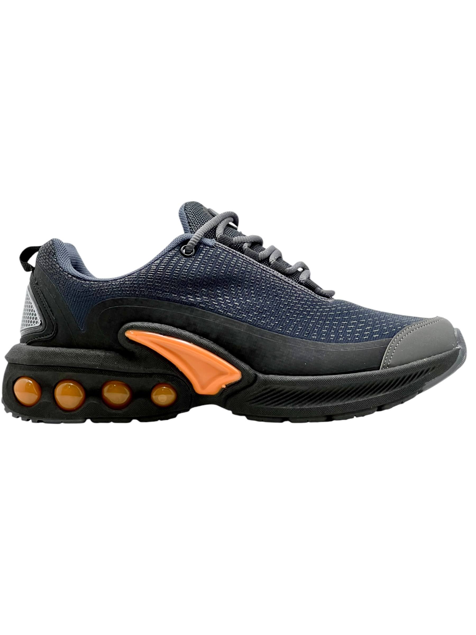 Comprar Tênis casual esportivo Nesk C5803 - Grafite/Laranja