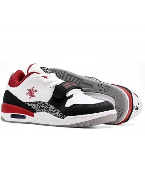 Comprar Tênis casual Sneaker Nesk C5765 - Branco/Preto/Vermelho