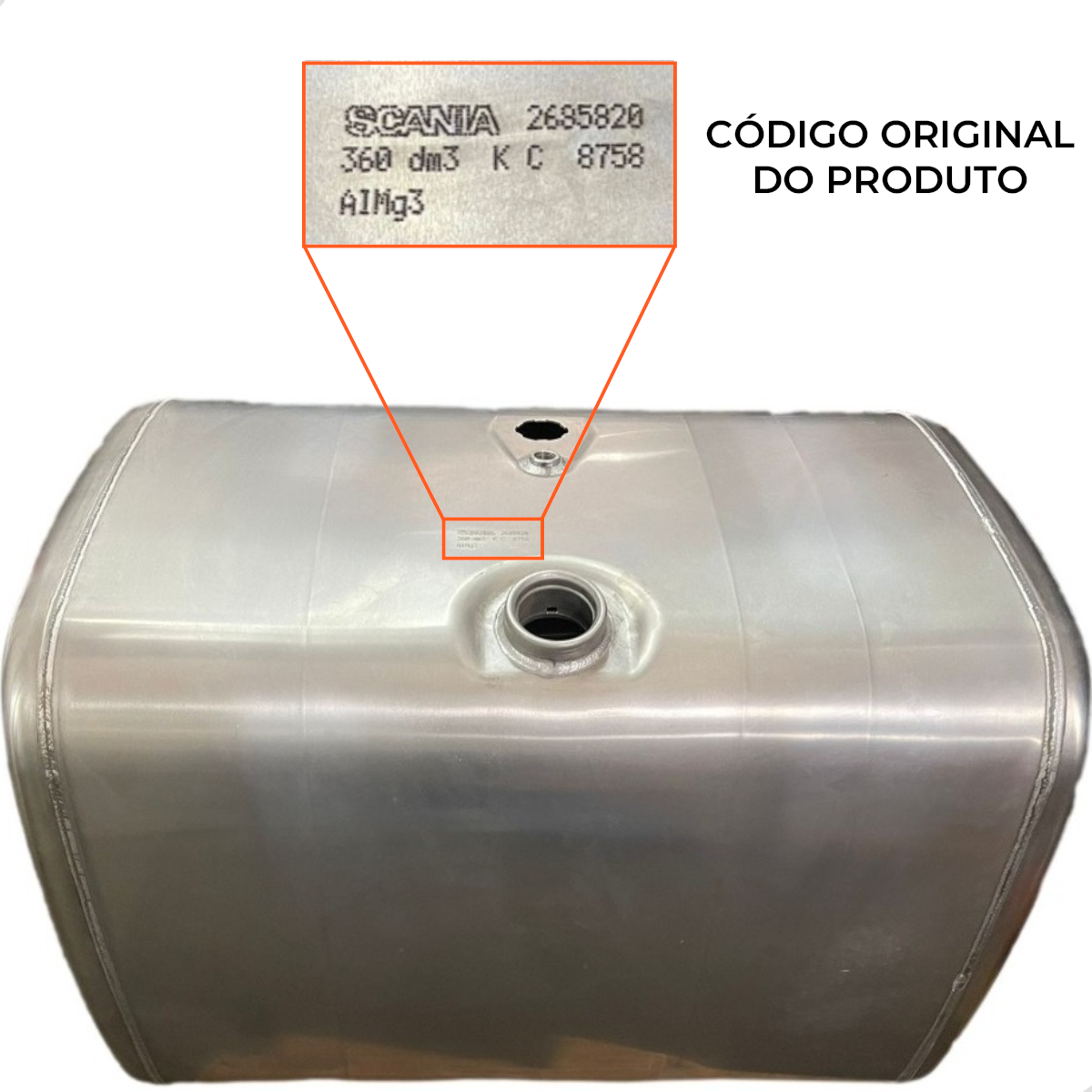Tanque Combustível Alumínio Modelo Em D Scania 360 Original - R