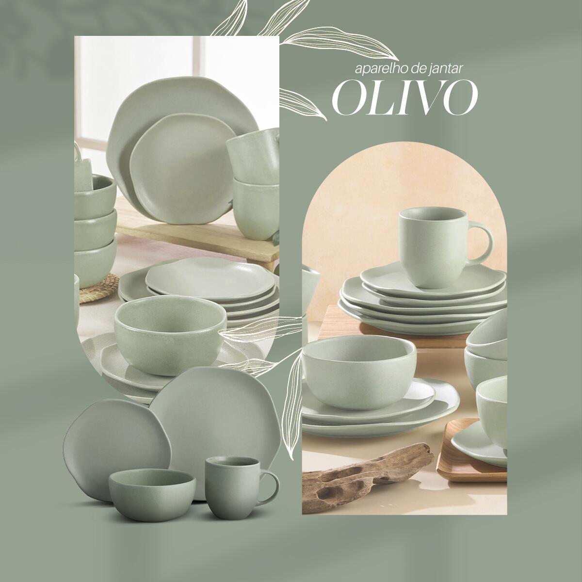 Comprar Aparelho De Jantar Olivo Conjunto 16 Peças Cerâmica - Dolce