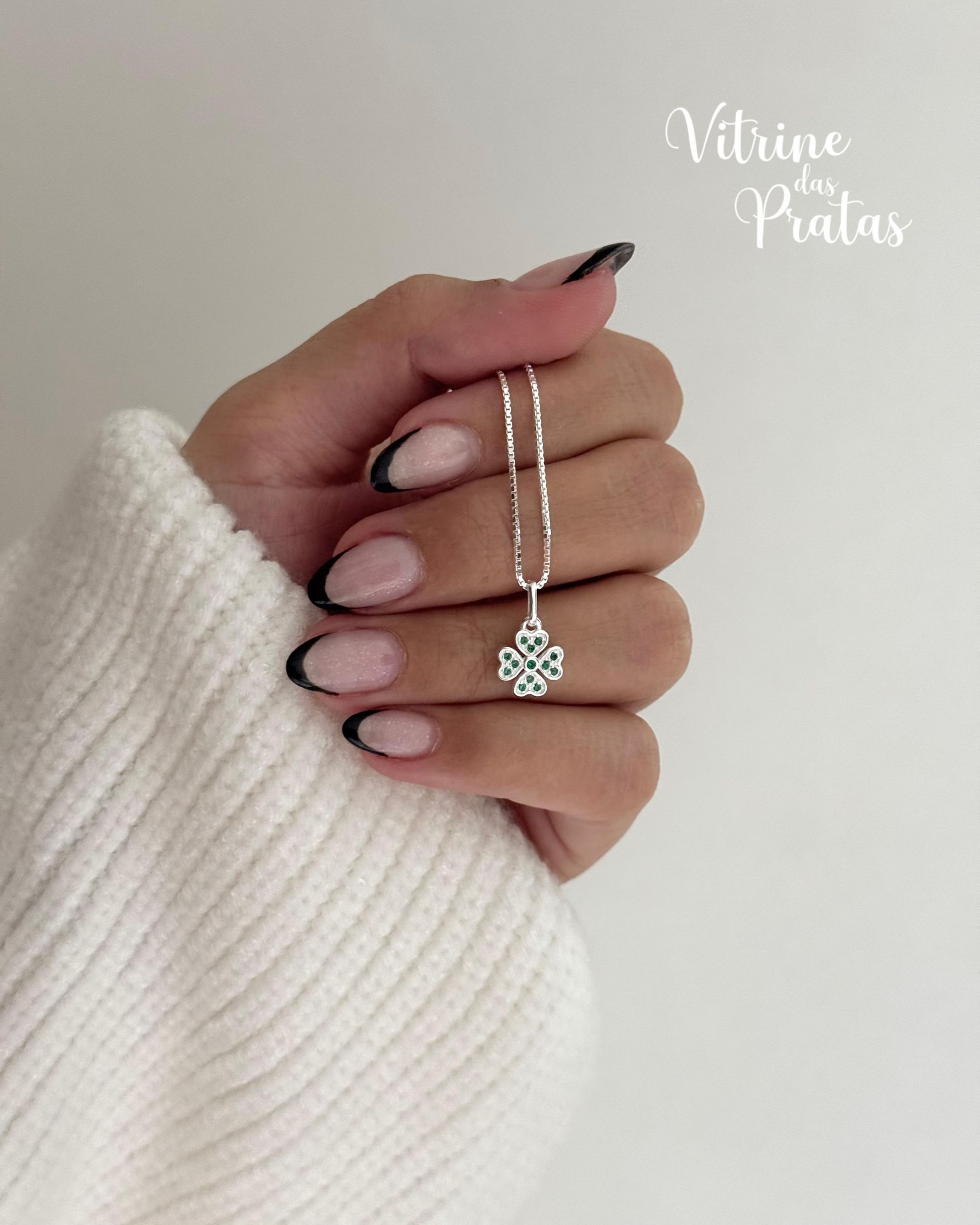 Colar Trevo Cravejado