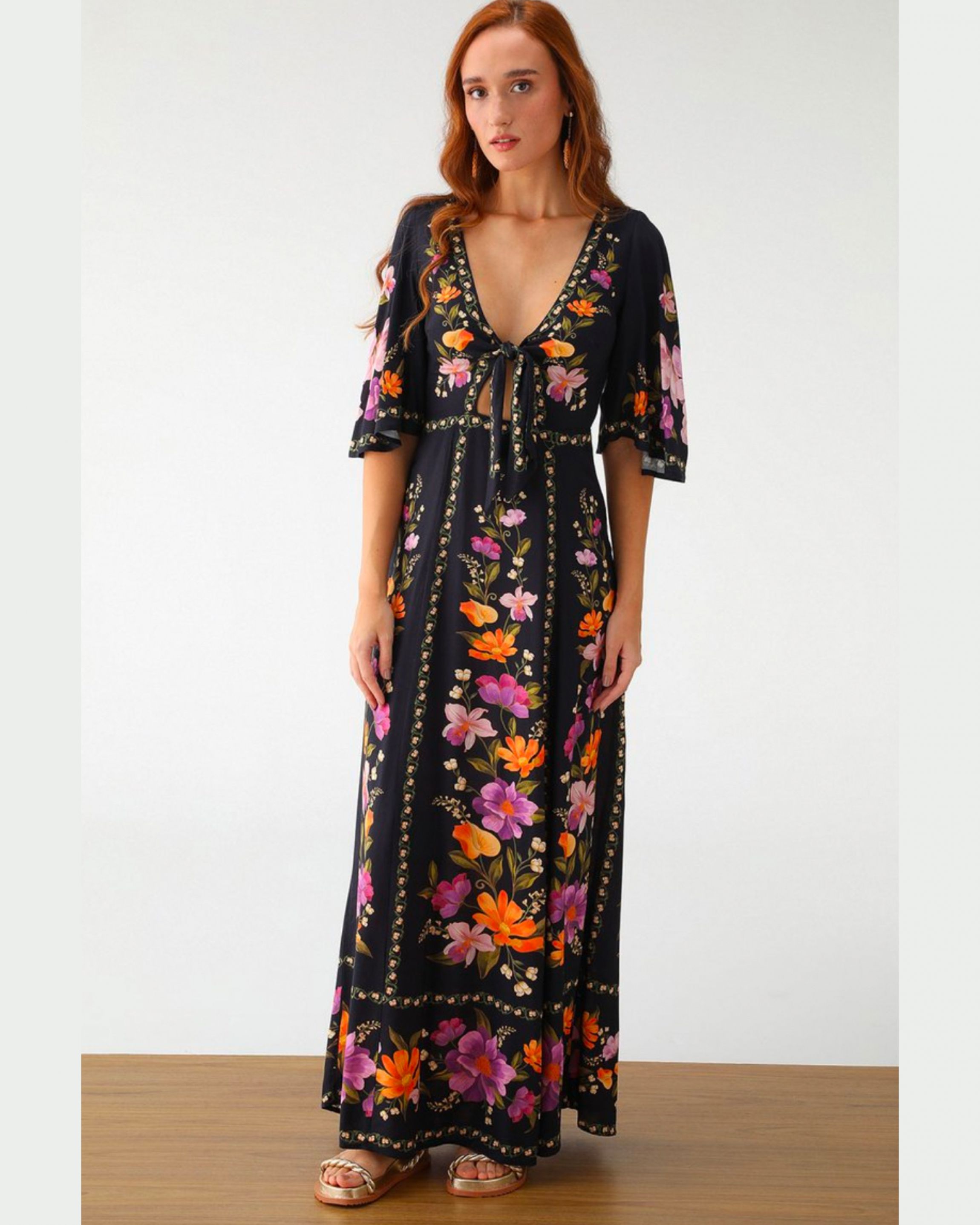 HOT Vestido Cropped Vestido Farm Borboleta Borboleta Vestido