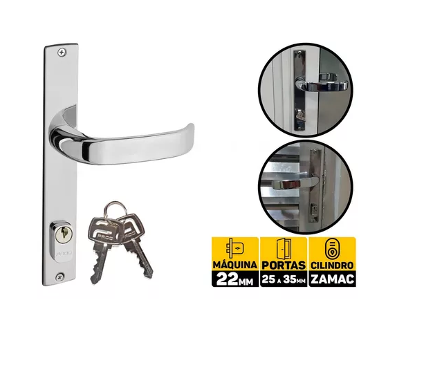 Comprar FECHADURA ESTREITA SERR MAGNUM ESP 661-22SE CTZ-55 CR PADO