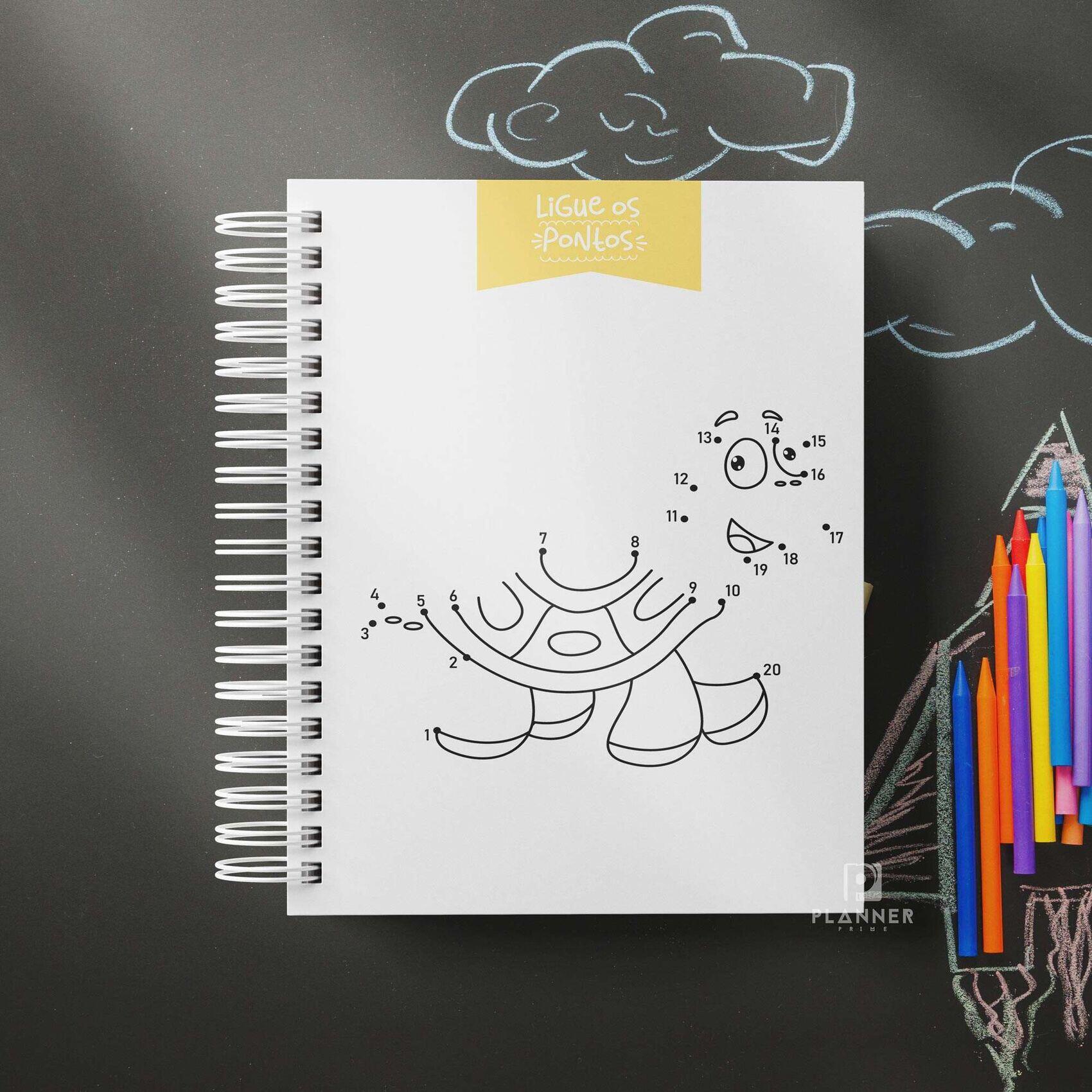 Capinhas de Cadernos Infantis Para Pintar e Imprimir - Desenhos Para Colorir