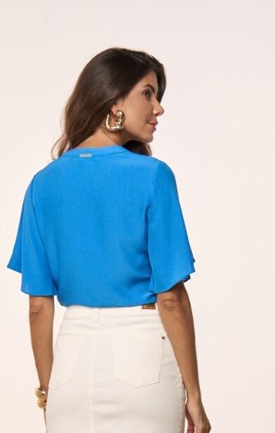 Comprar BLUSA DE TECIDO PLANO AZUL TITANIUM 27964