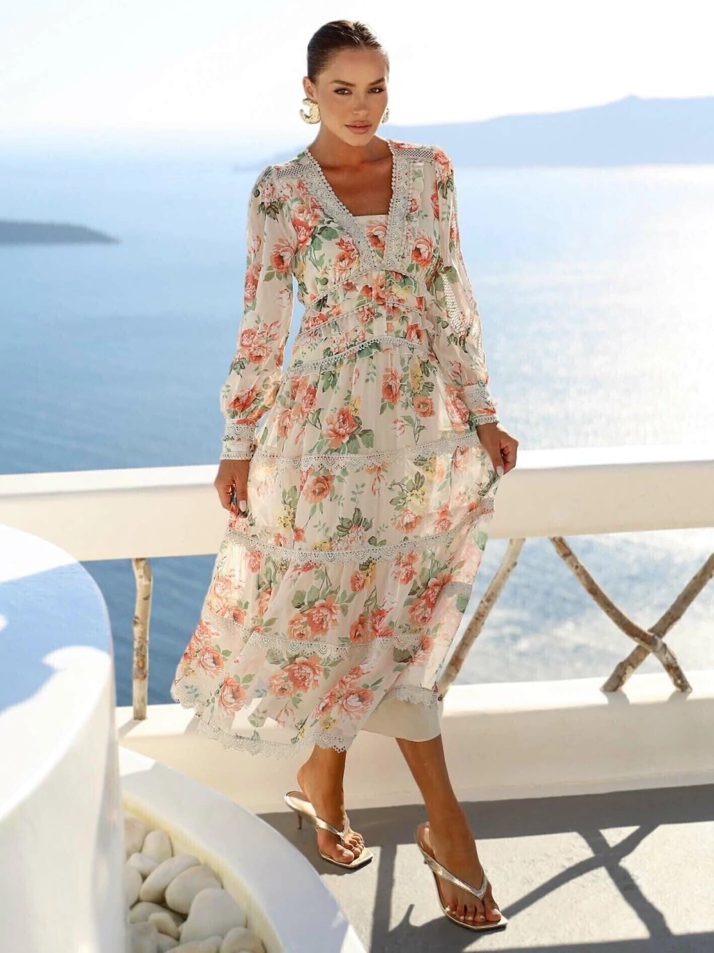 VESTIDO DE CHIFFON COM ENTREMEIO LUZIA FAZZOLLI 22057 36