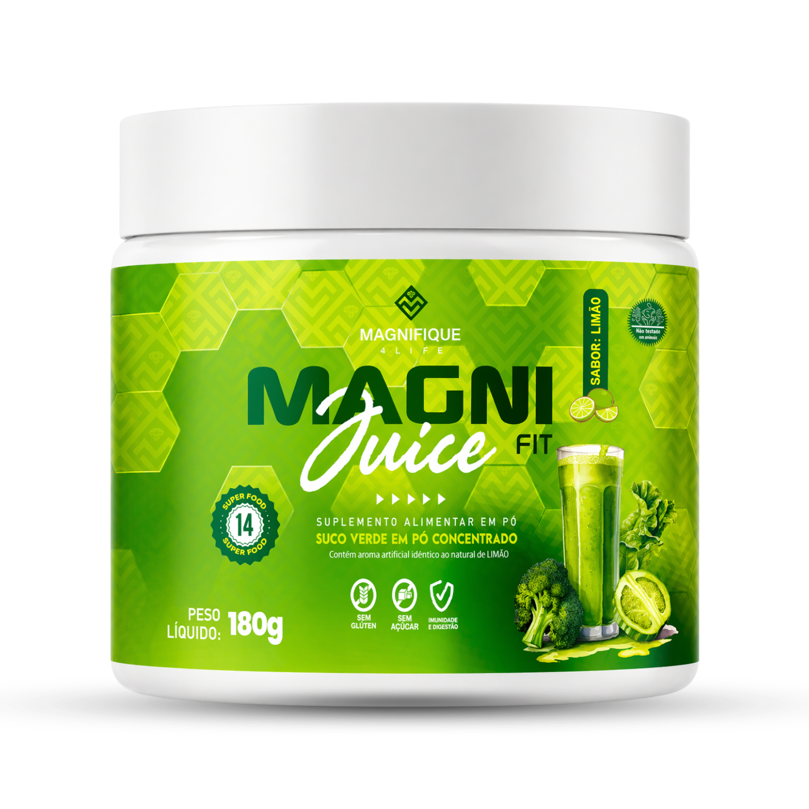 Comprar MAGNI JUICE FIT LIMÃO - SUCO VERDE DETOX EM PÓ - a partir