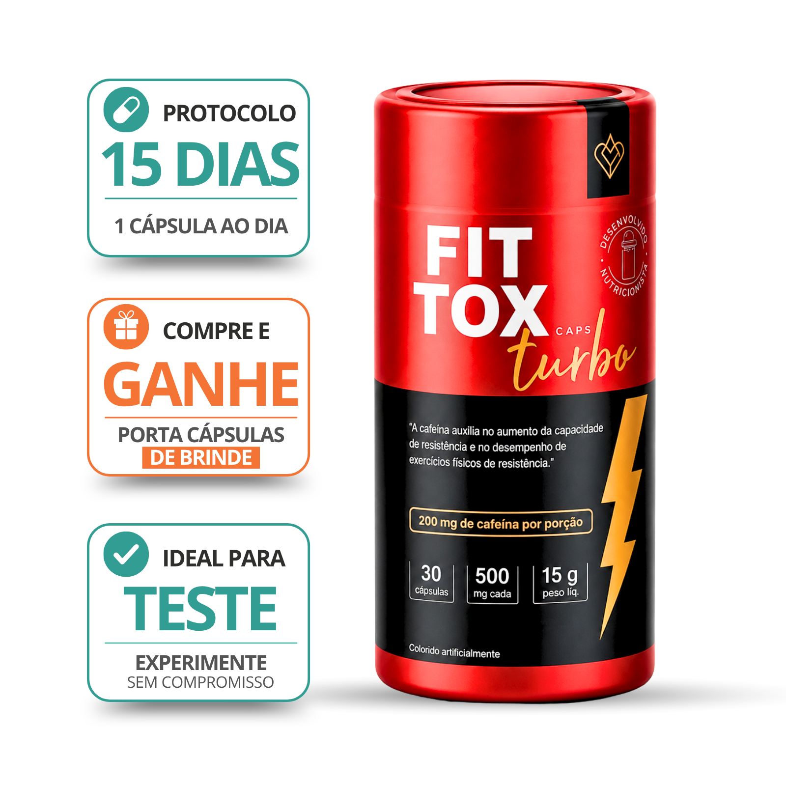 Comprar FITTOX TURBO - PROTOCOLO 15 DIAS BRINDE PORTA CÁPSULAS - a ...