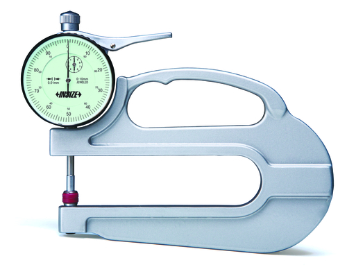 MEDIDOR DE ESPESSURA (ESPESSÍMETRO) C/ RELOGIO ARCO 120MM (0.01MM) 10MM INSIZE