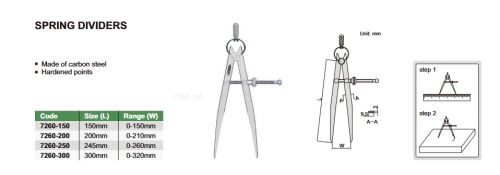 Compasso c/ Bico Parafuso Insize 7260-150 150mm