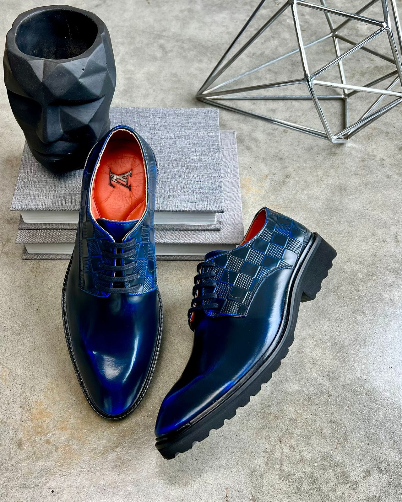 Comprar Sapato Louis Vuitton Brush Off Azul Lord Sapatos Masculinos