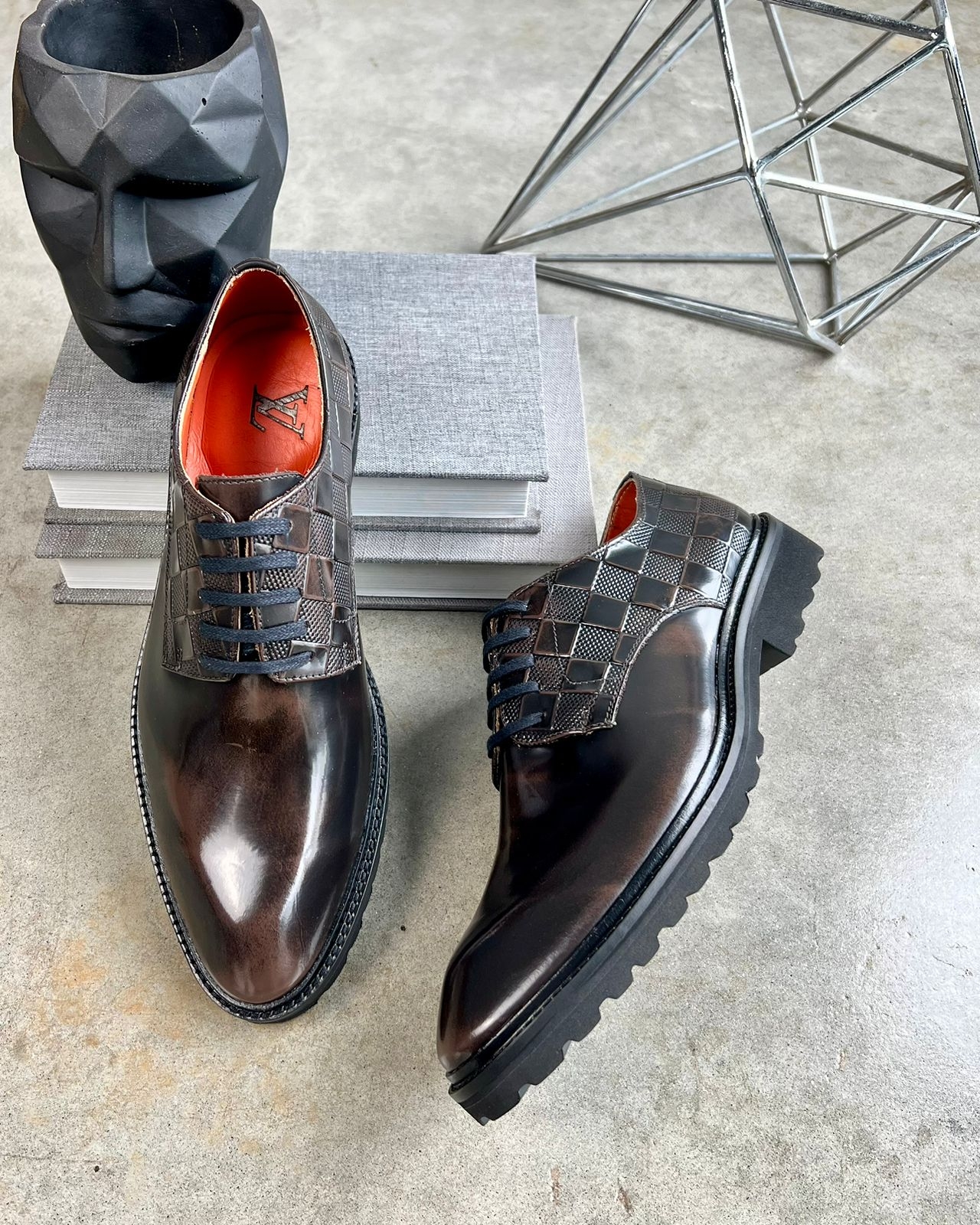 Comprar Sapato Louis Vuitton Brush Off Café Lord Sapatos Masculinos