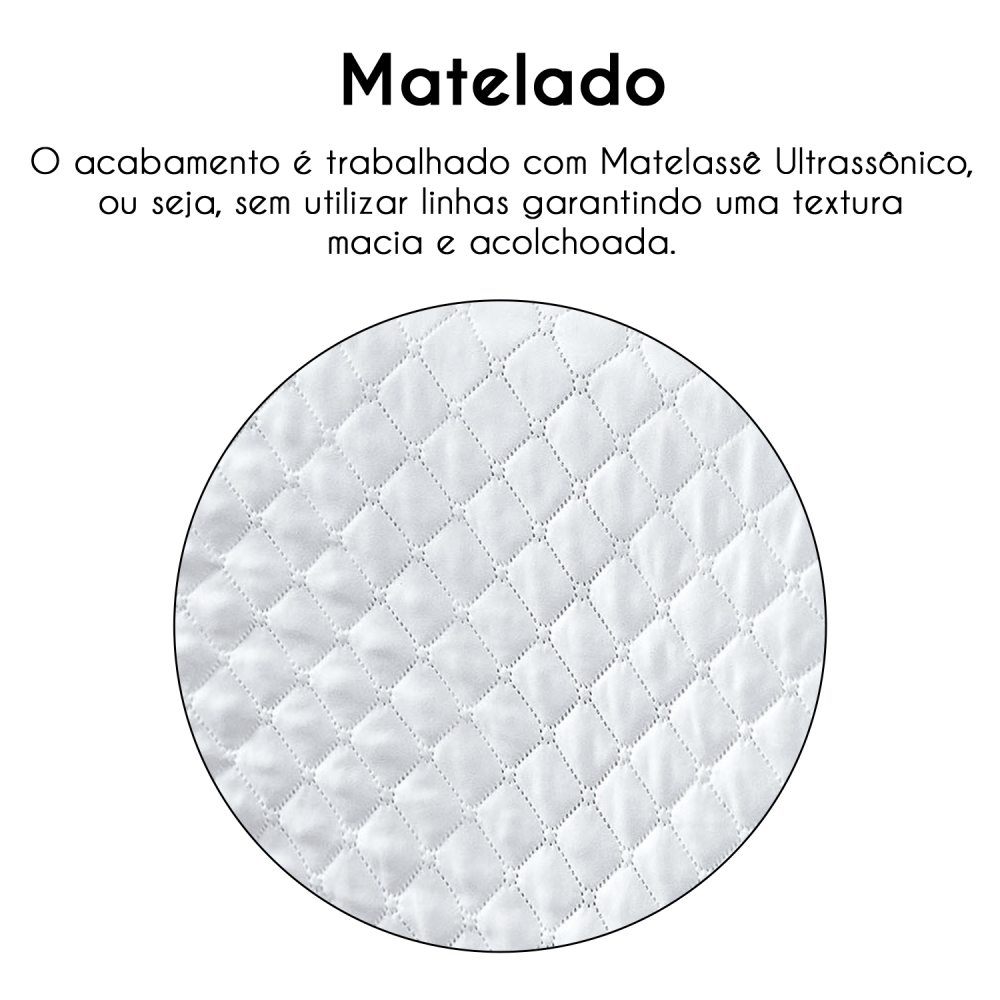 Saia De Cama Microfibra Fancy Collection - Branco Tamanho Grande 35,5cm