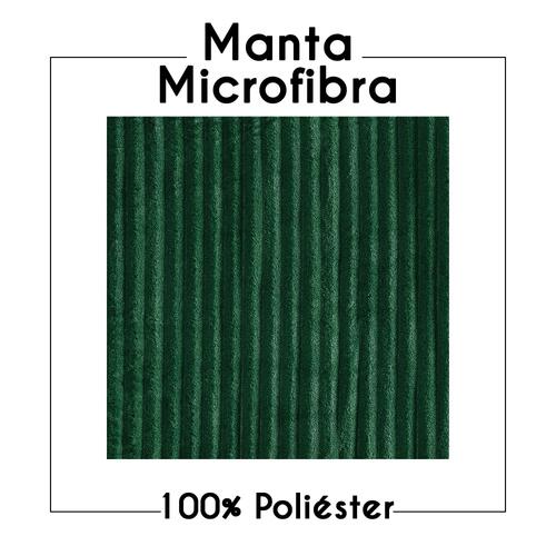 Manta Microfibra Velvet Bariloche Queen 2,40m X 2,20m Com Toque Aveludado - Esmeralda