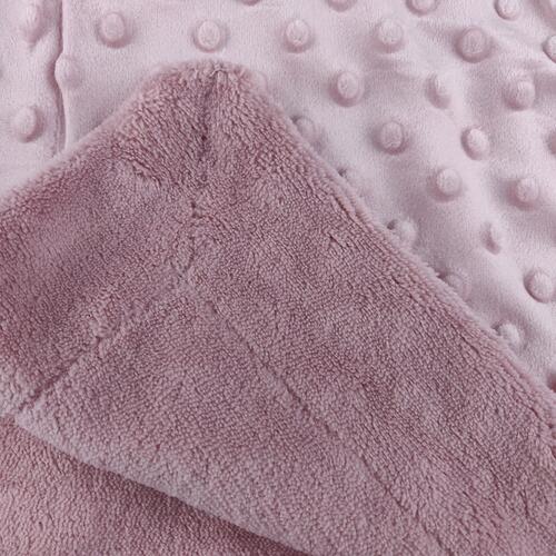 Cobertor Para Beb Microfibra De Bolinhas 1,50m X 1,00m Com Cabide Sweet Baby - Rosa
