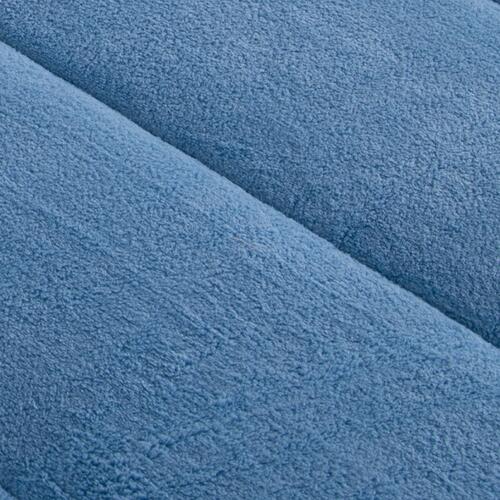 Coberdrom Solteiro 2,40m X 1,60m Manta Microfibra E Sherpa L Pele de Carneiro Fuji - Azul Claro