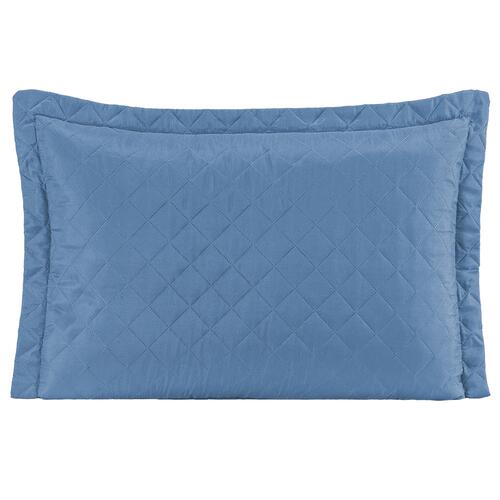 Porta Travesseiro Liso Microfibra 50cm x 70cm Matelado Ultrassnico Com Debrum - Azul Bebe