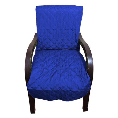 Capa Para Cadeira Poltrona Matelada Sem Braos Com Fita De Fixao E Assento De 55Cm - Azul Royal