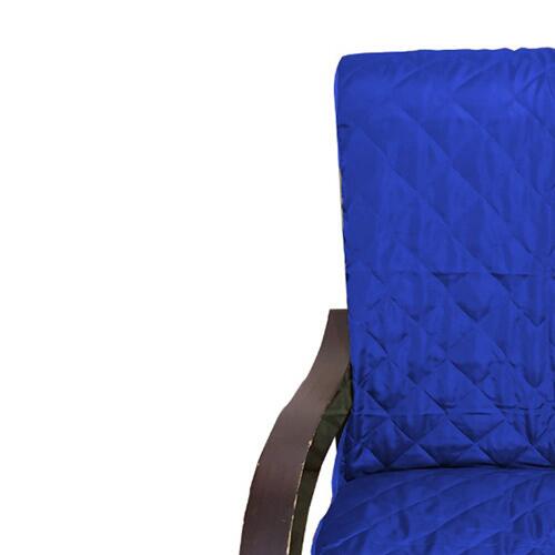 Capa Para Cadeira Poltrona Matelada Sem Braos Com Fita De Fixao E Assento De 55Cm - Azul Royal
