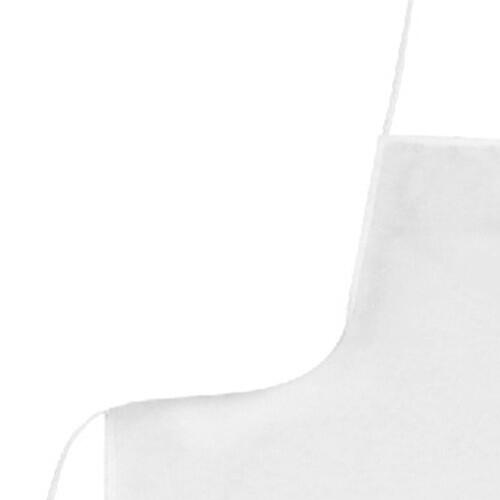 Avental De Cozinha 79cm X 68cm Grande Liso Tecido Oxford - Branco