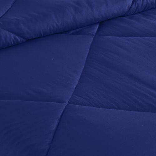 Edredom Dupla Face Casal Queen 2,45m X 2,20m Microfibra Conforto - Azul