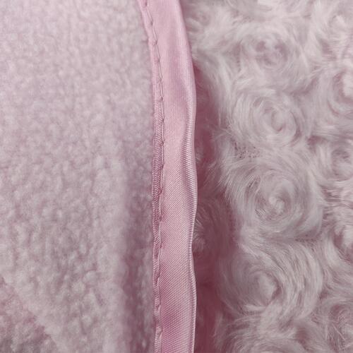 Cobertor Para Beb Peludinho De Florzinha 1,50m X 1,00m Com Cabide Petit Baby - Rosa