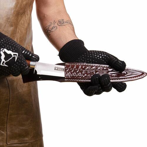 Faca 9" para Churrasco Inox com Bainha Bull Neck'
