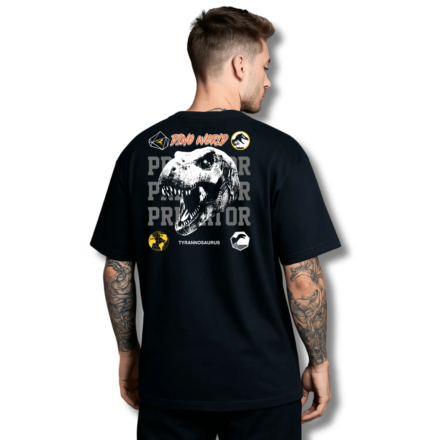 Comprar Camiseta Oversize T-Rex Predator Estilo Jurássico Impactante