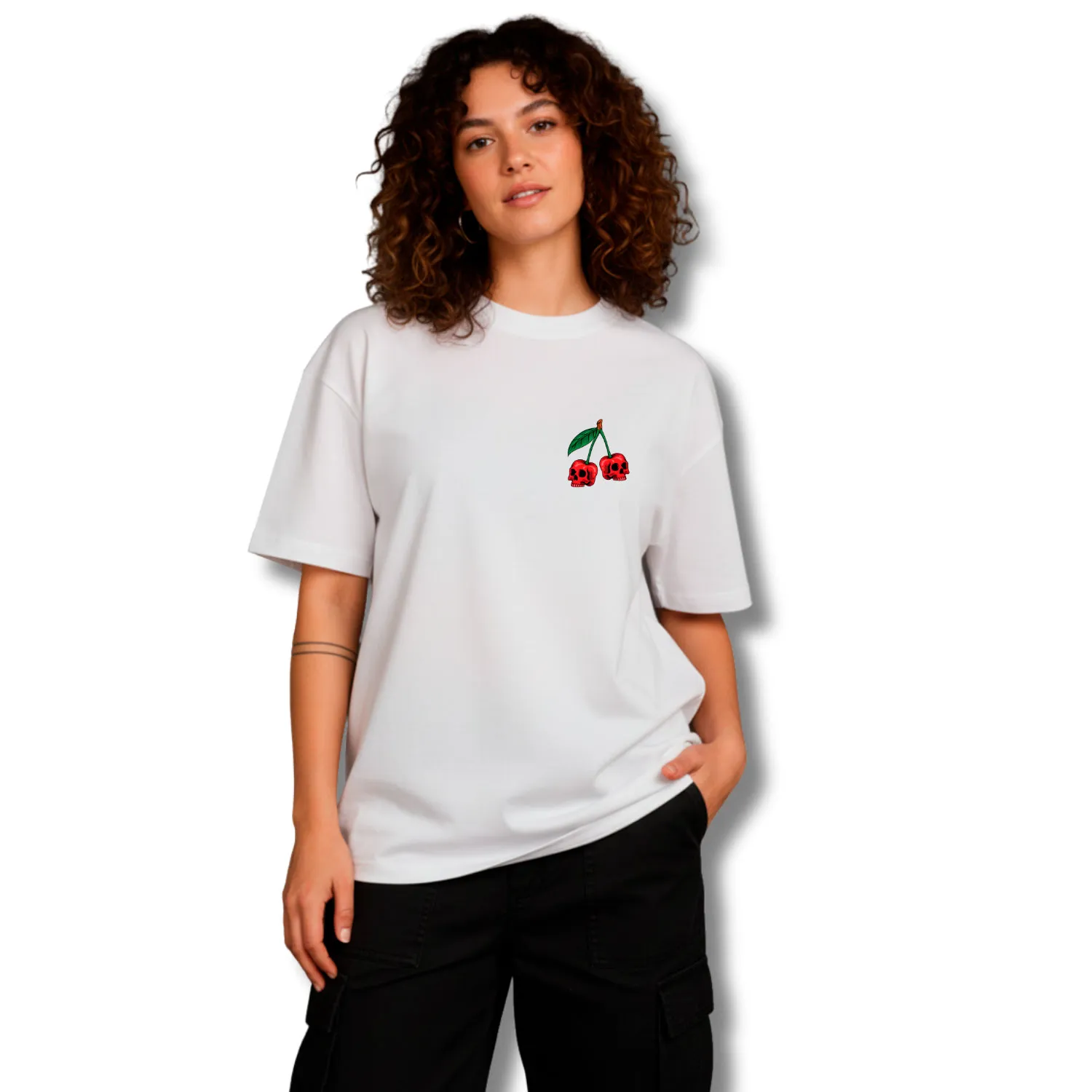 Comprar Camiseta Oversized Sweet Danger Cereja Caveira com Estilo