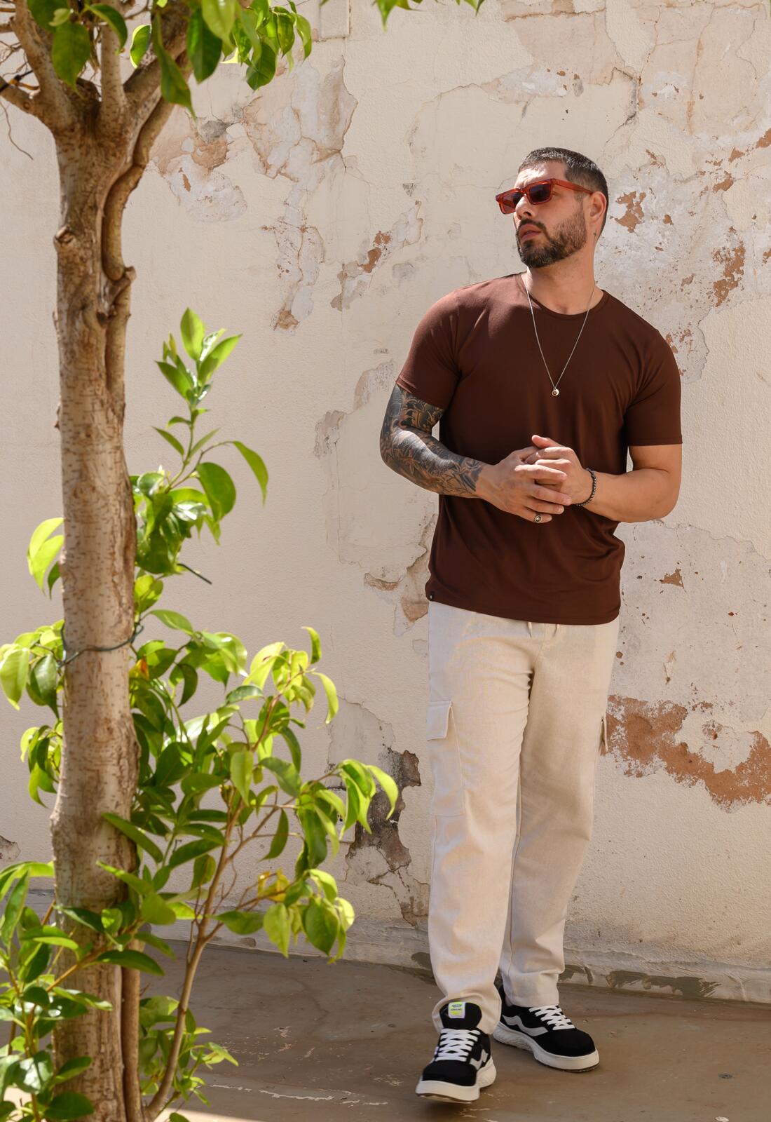 Calça Cargo Masculina TAFLE Em Linho - Conforto E Estilo Para O Verão