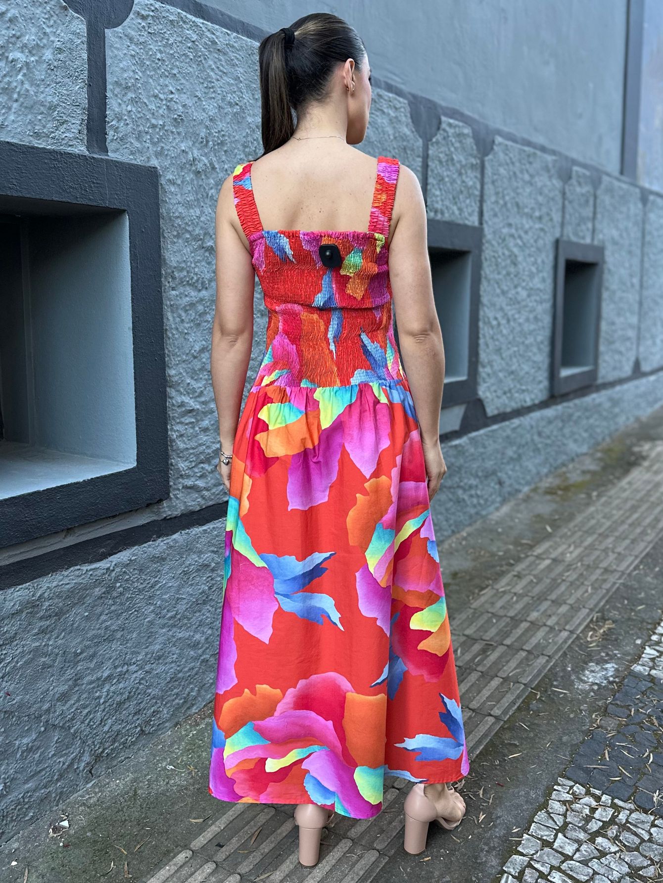 Vestido Feminino Vestido Midi Em Renda Babado I124 Vestido Midi