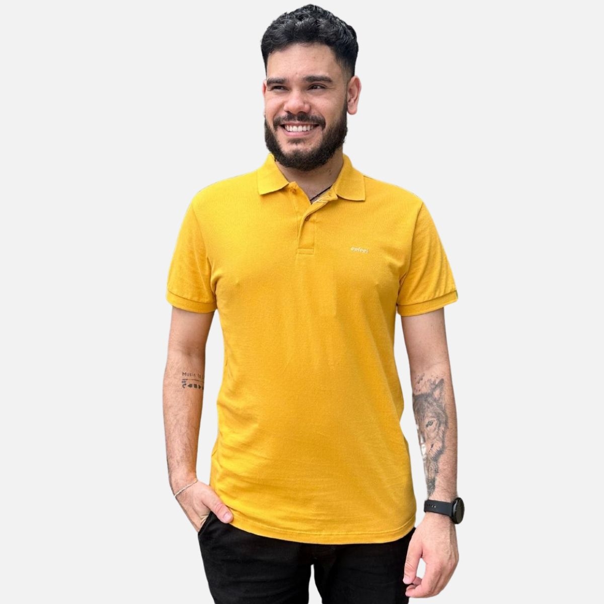 Polo Colcci Camisa Polo Amarela Masculina Comprar Camiseta Polo