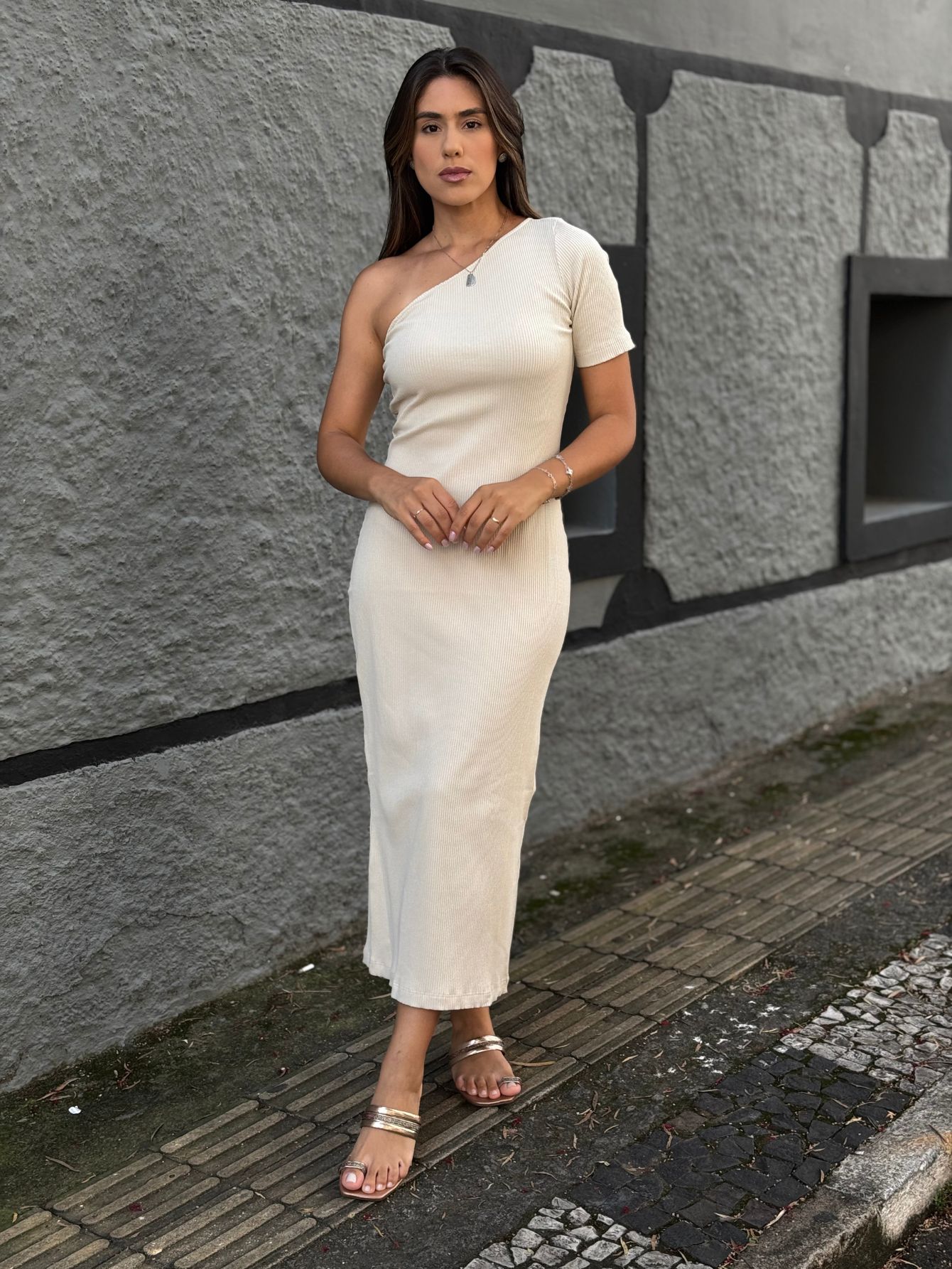 Comprar Vestido Midi Um Ombro Só Colcci Nagai Boutique